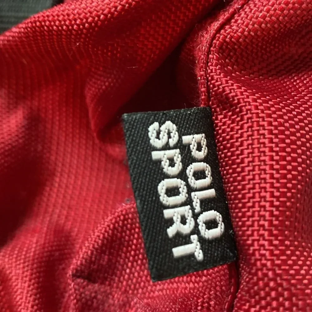 Vintage '90s Polo Sport Ralph Lauren Large Backpack Flag Logos Pockets Street